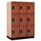 Salsbury Industries 3 Tier Designer Locker, 54"Wx76"Hx24"D, 9 Door, Cherry 18-23364CHE - alternate 1